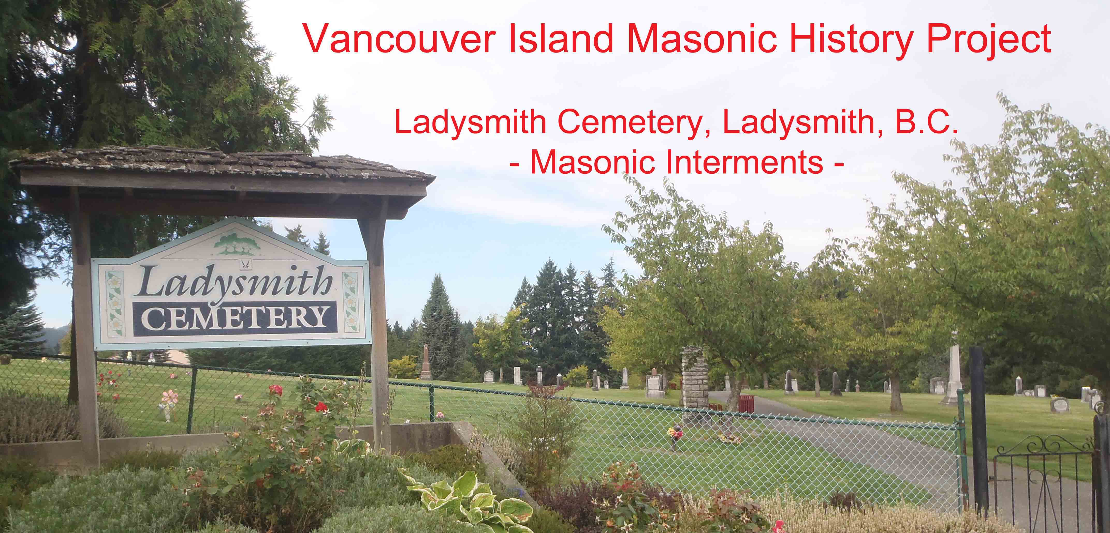 Ladysmith Cemetery - Masonic Interments